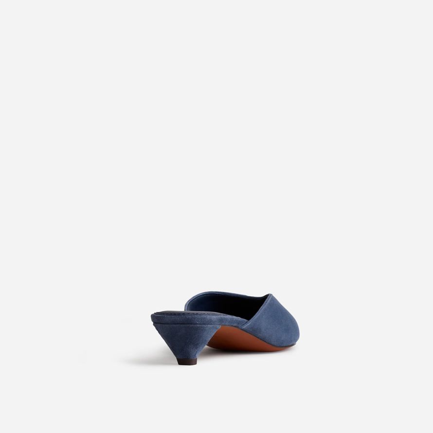 madewell simone kätzchen wildleder damen pantolette blau