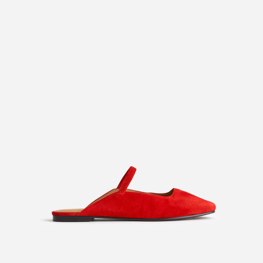 madewell die greta ballet flat damen pantolette rot