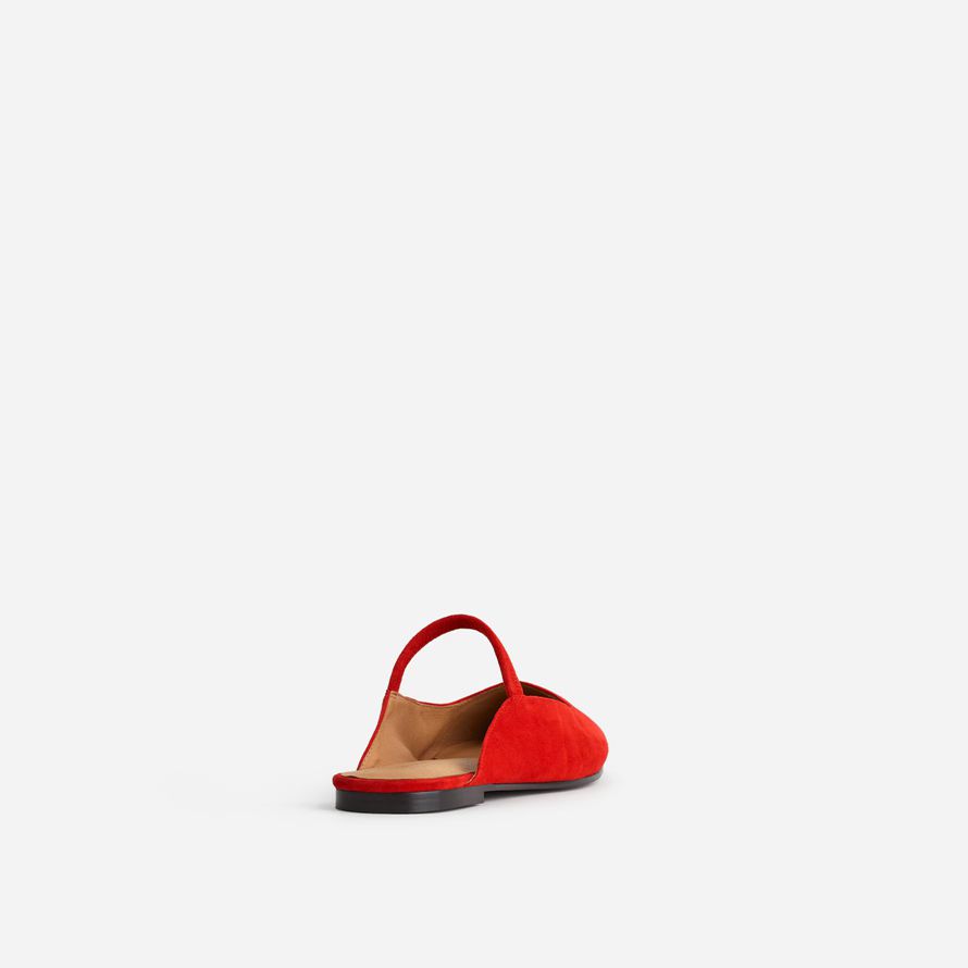 madewell die greta ballet flat damen pantolette rot
