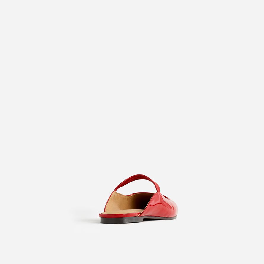 damen madewell die greta ballet flat mule red
