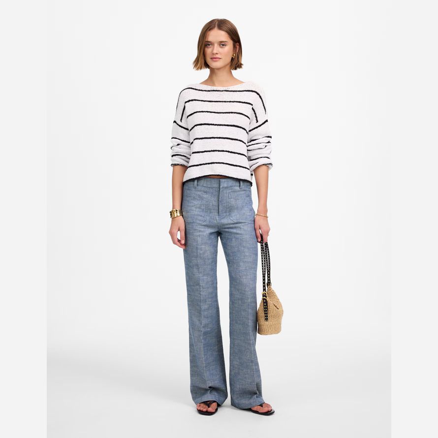 madewell straight-flare womens hosen-blue