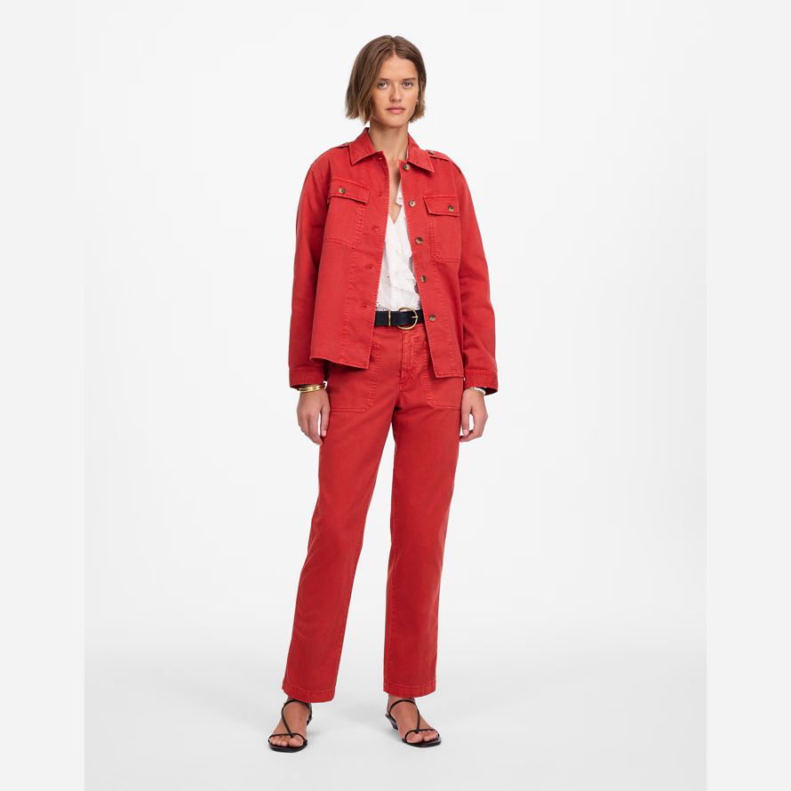 rote damen madewell konus-leg utility pants