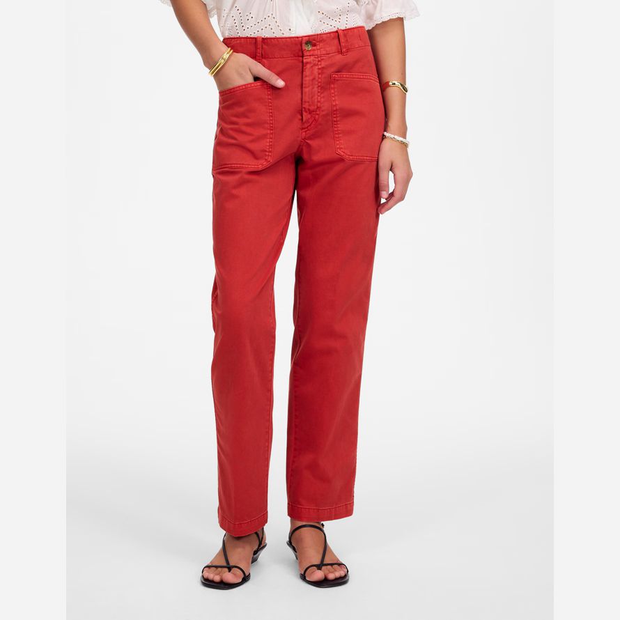 rote damen madewell konus-leg utility pants