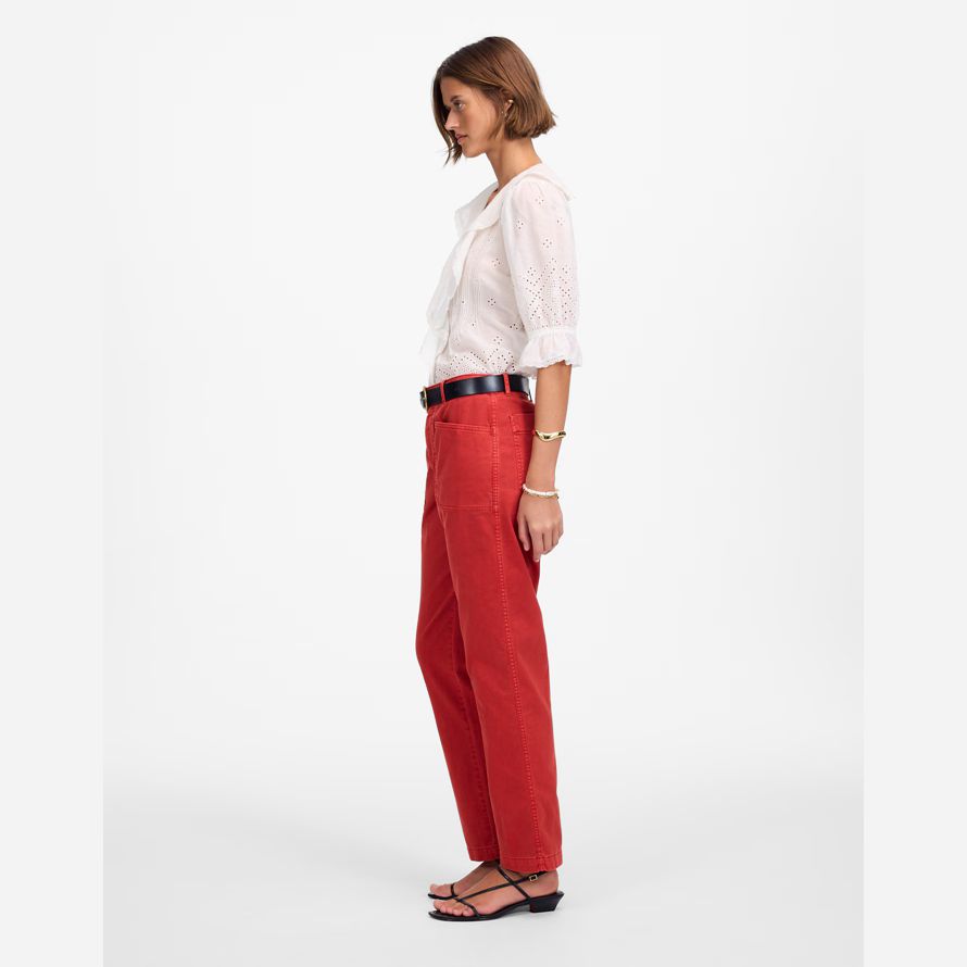 rote damen madewell konus-leg utility pants