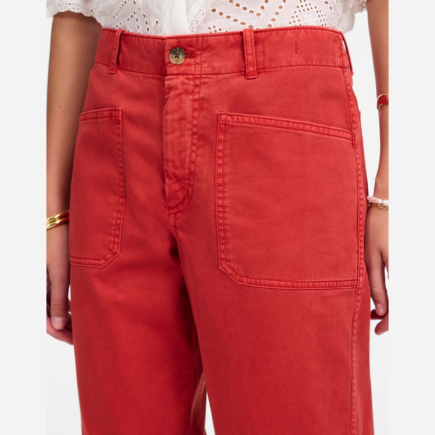 rote damen madewell konus-leg utility pants
