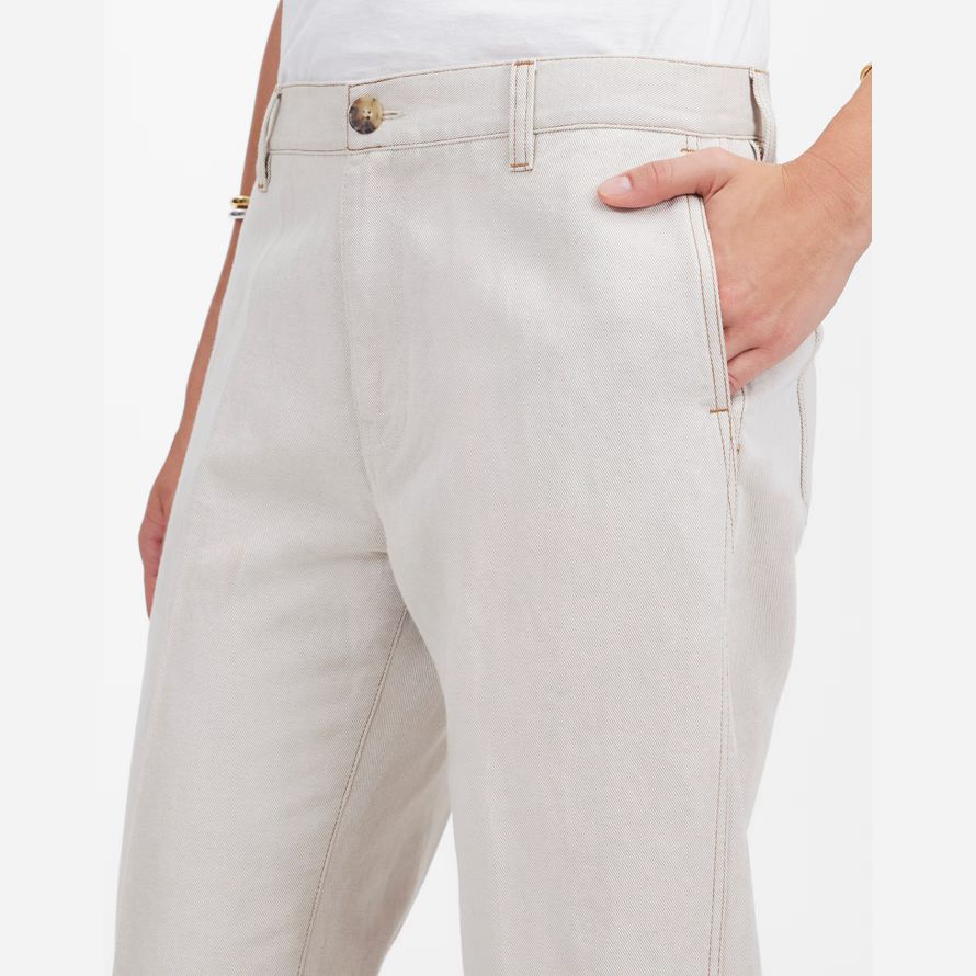 damen madewell dekan easy straight pants white
