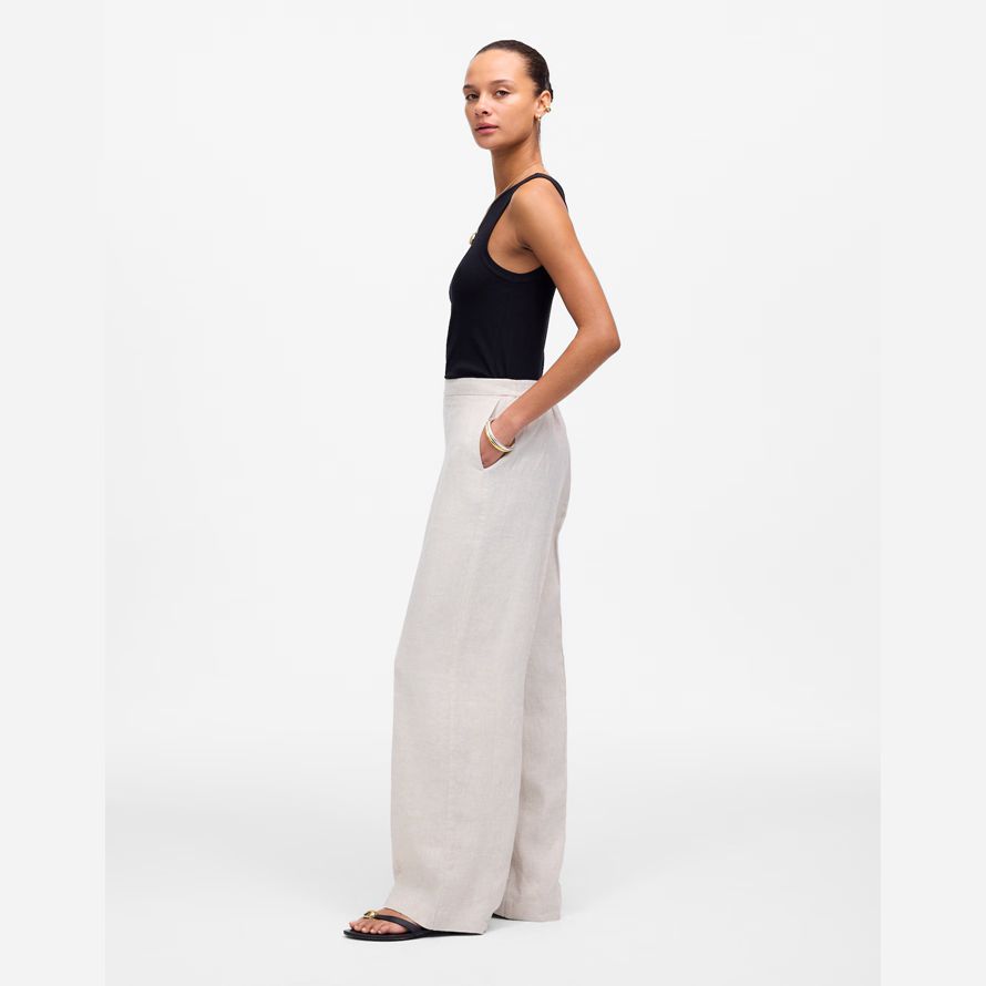 madewell easy pull-on damen pants white