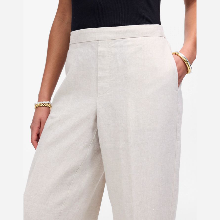 madewell easy pull-on damen pants white