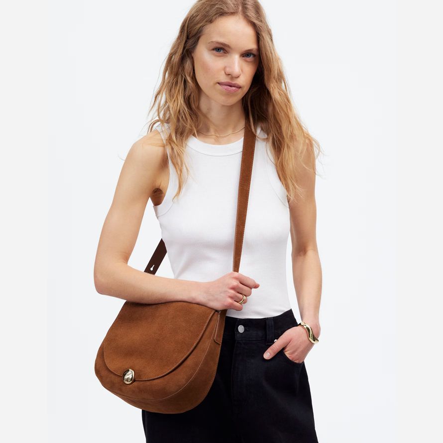 brown madewell dakota große damen sattel tasche