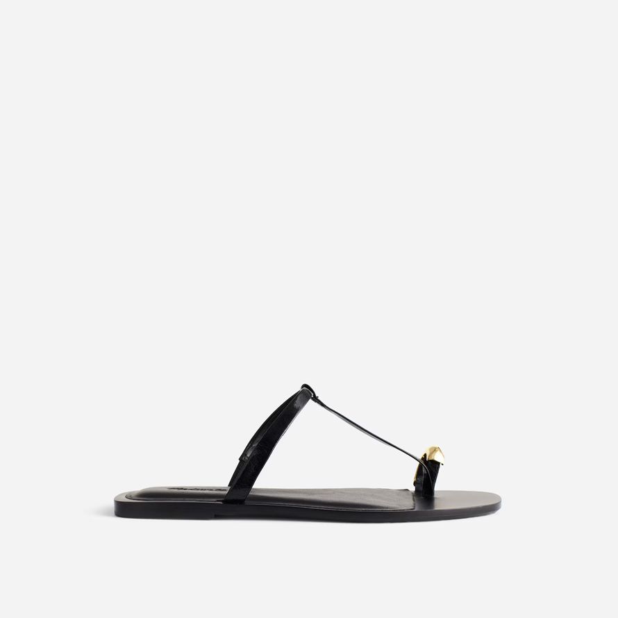 black womens madewell das dessa zehe ring sandalen