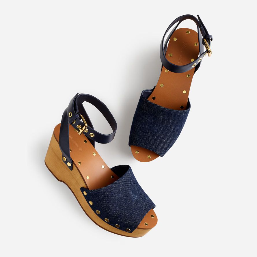 madewell die anouk platform clog damen-sandalen navy