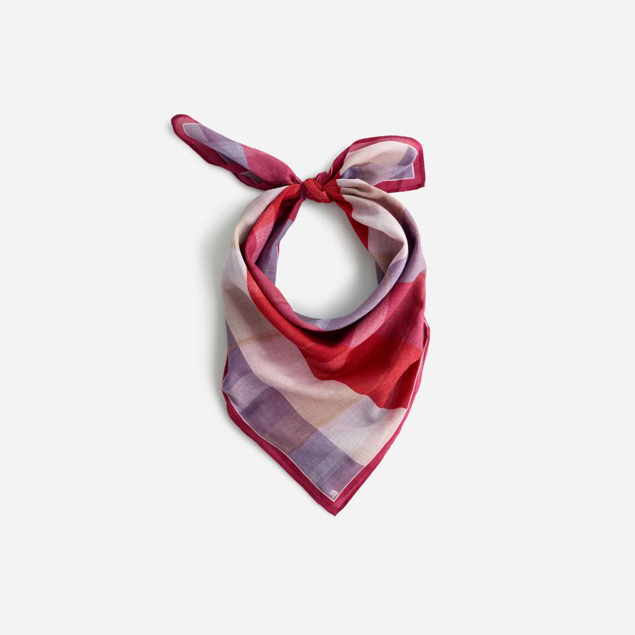 madewell bio-baumwolle damen schal rot multicolor