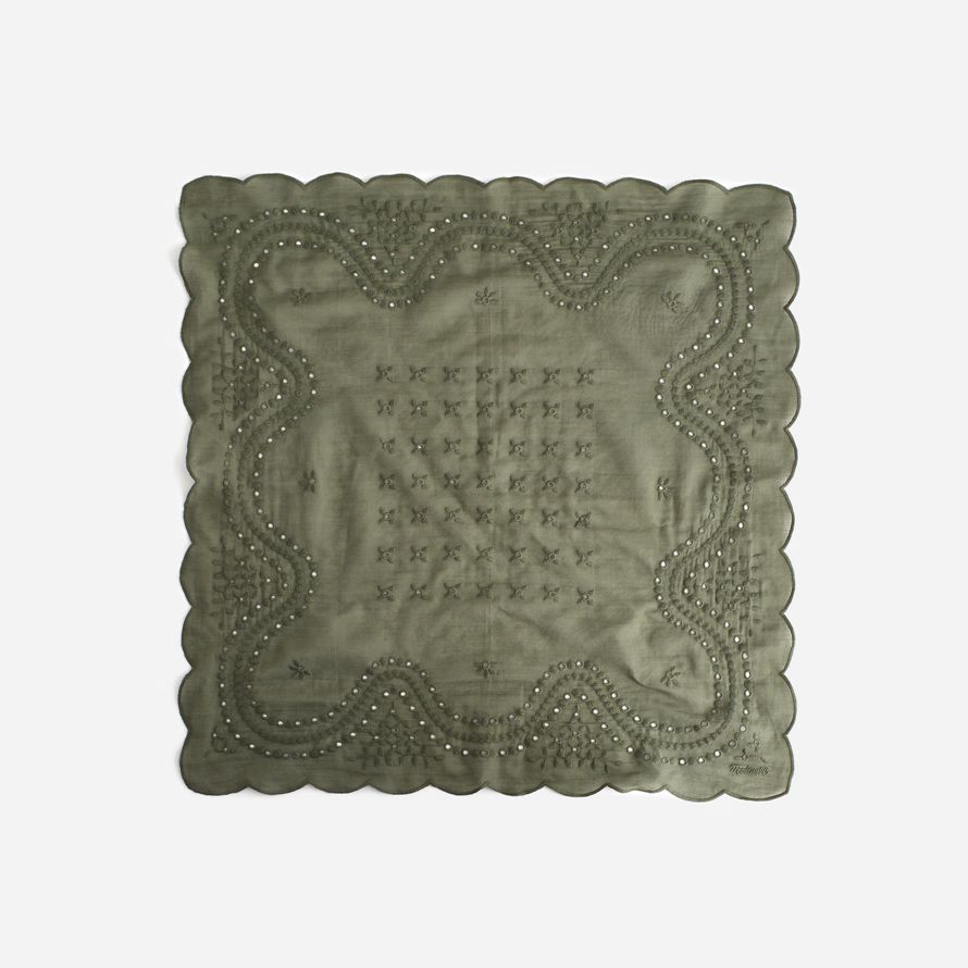 madewell bio-baumwolle Öse damen schal grün