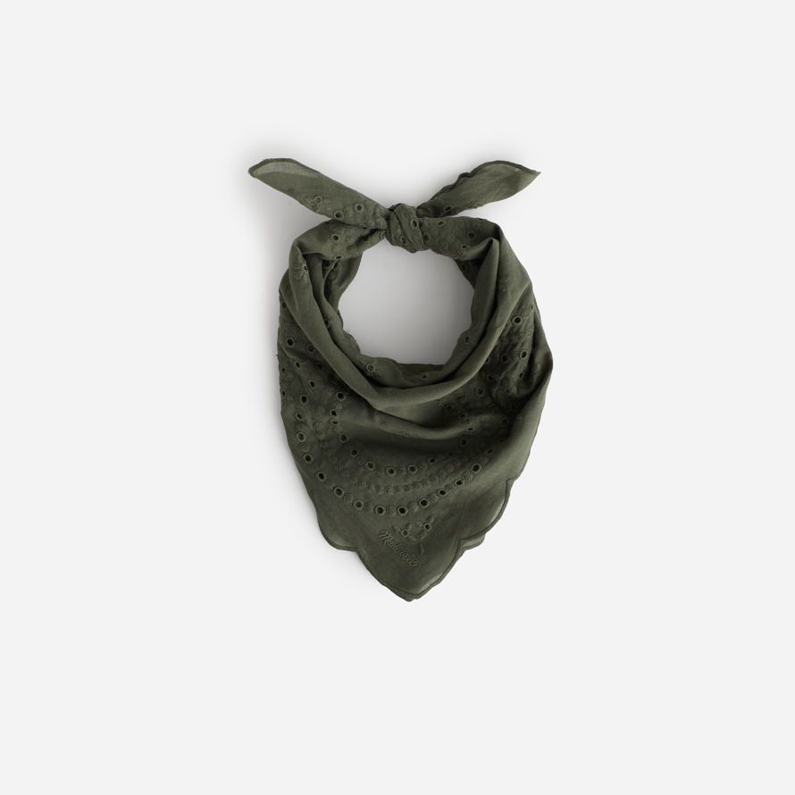 madewell bio-baumwolle Öse damen schal grün