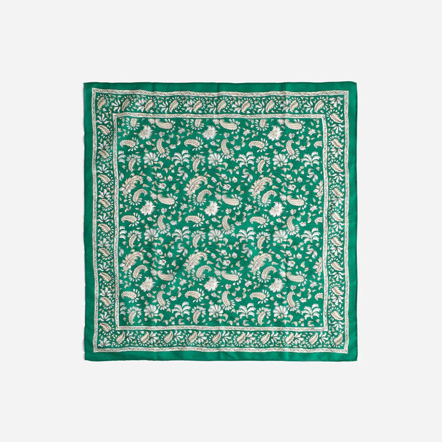 damen madewell bio-baumwolle schal grün weiß