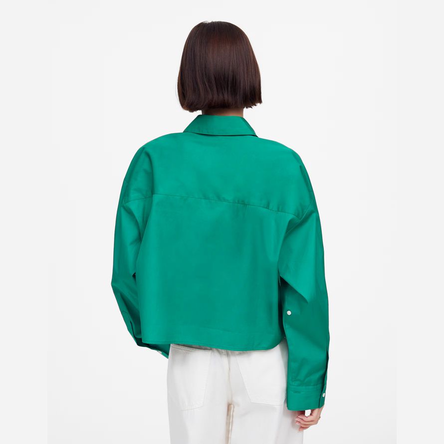 damen madewell gerader saum shirts grün