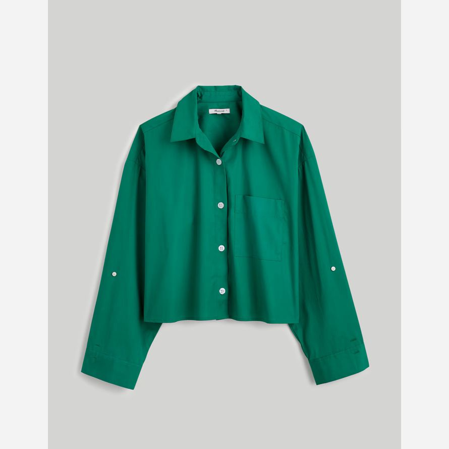 damen madewell gerader saum shirts grün