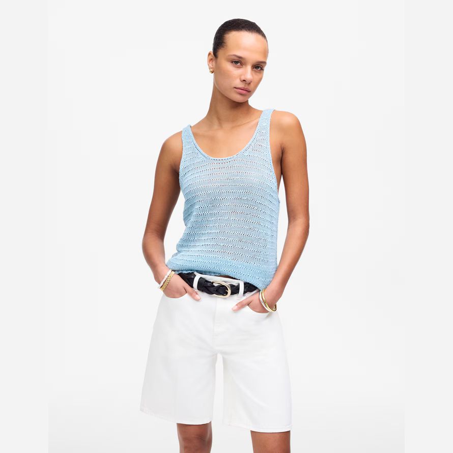 damen madewell 1997 denim bermuda shorts weiß
