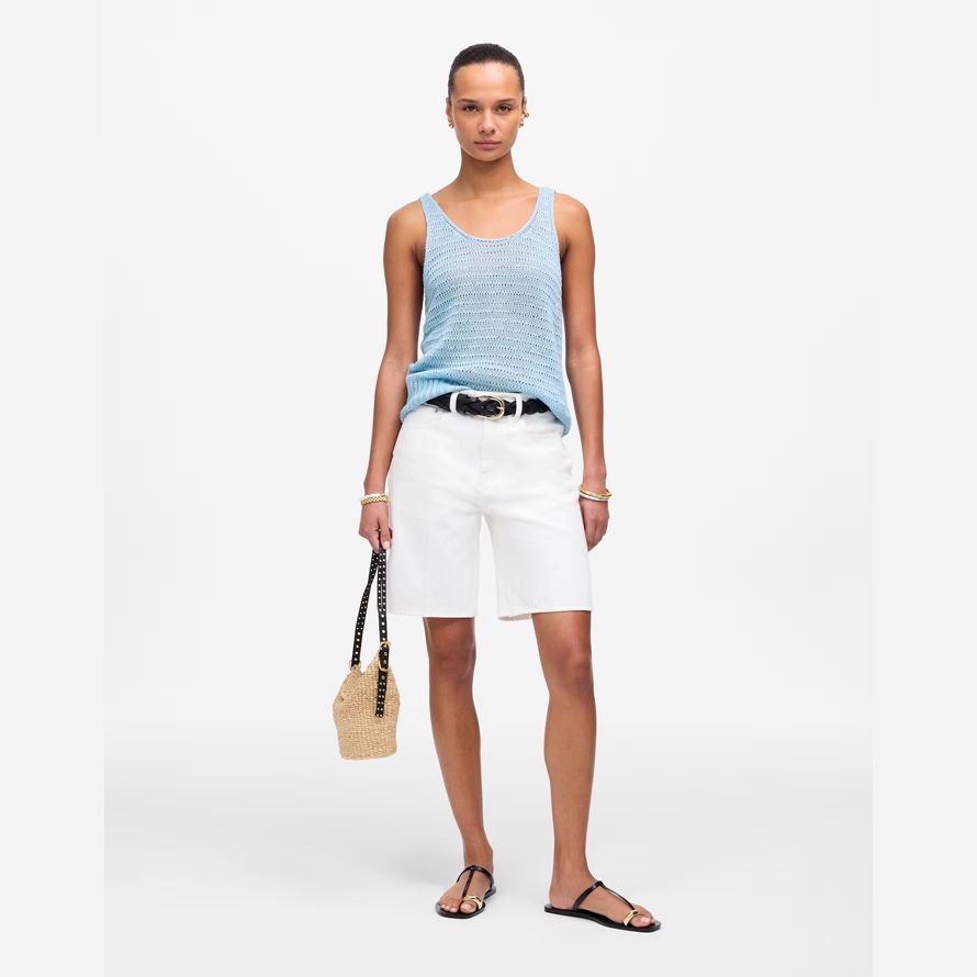 damen madewell 1997 denim bermuda shorts weiß