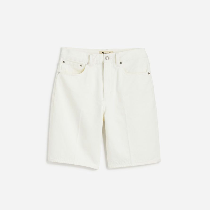 damen madewell 1997 denim bermuda shorts weiß
