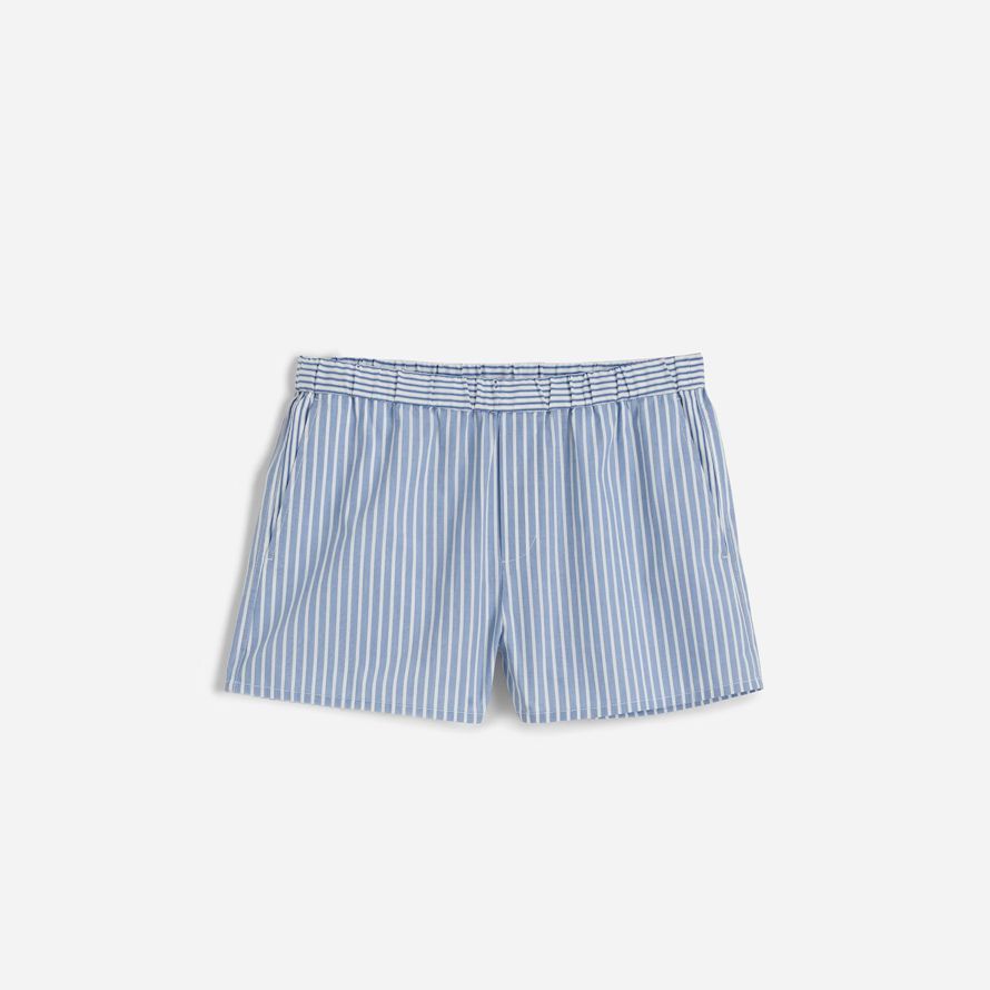 damen madewell pull-on shorts-blau weiß
