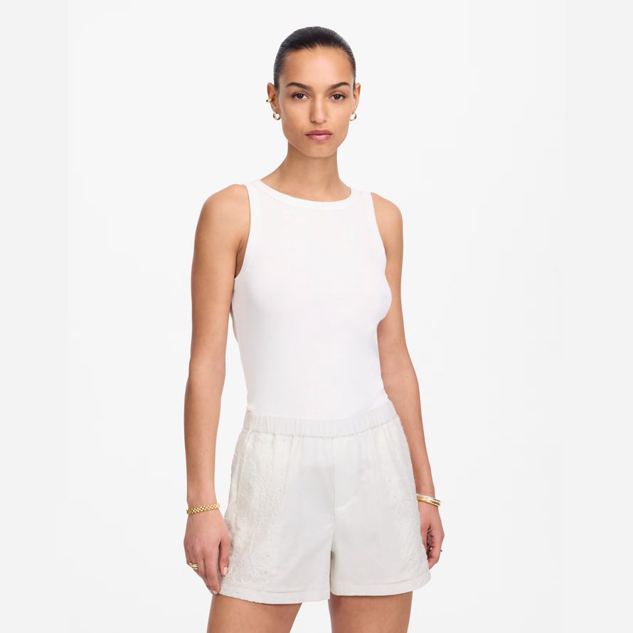 weiß damen madewell pull-on shorts