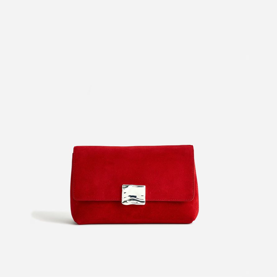 madewell x agmes lennox damen schultertasche rot