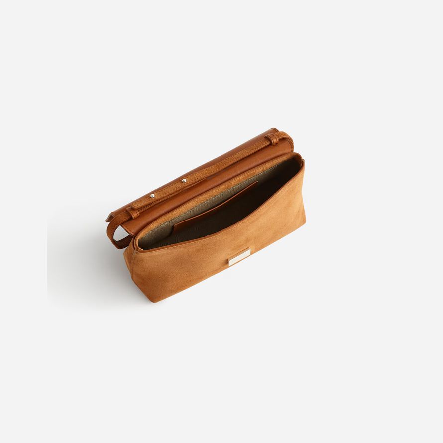 brown madewell x agmes lennox damen schulter tasche