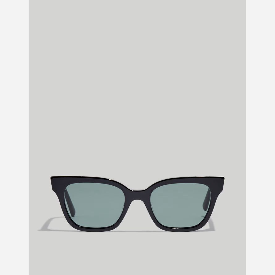 madewell pierport damen sonnenbrille schwarz