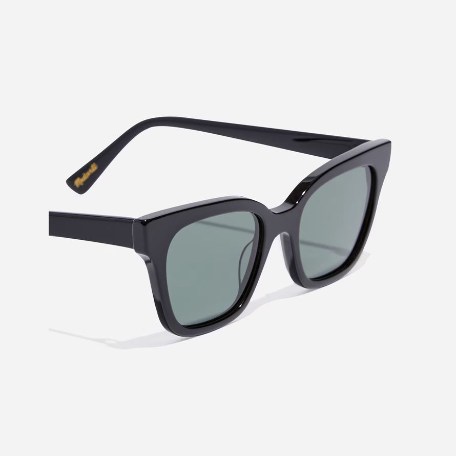 madewell pierport damen sonnenbrille schwarz