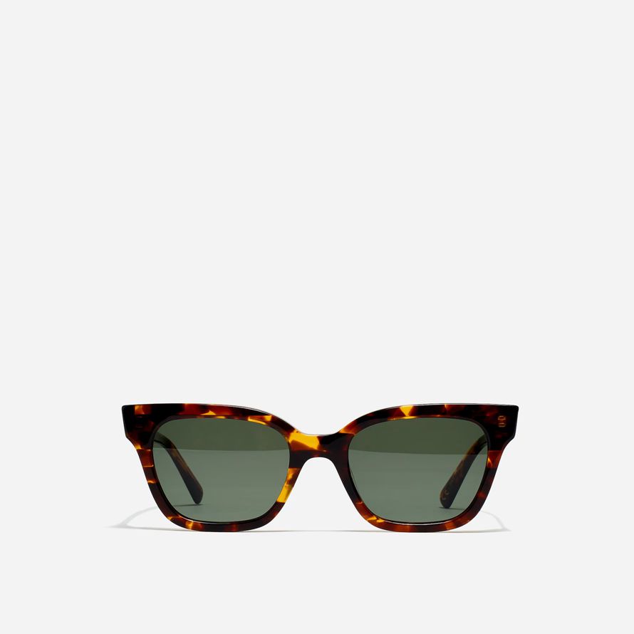 dunkelbraun damen madewell pierport sonnenbrille