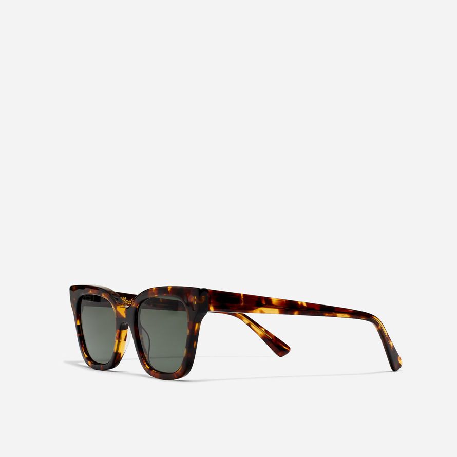 dunkelbraun damen madewell pierport sonnenbrille
