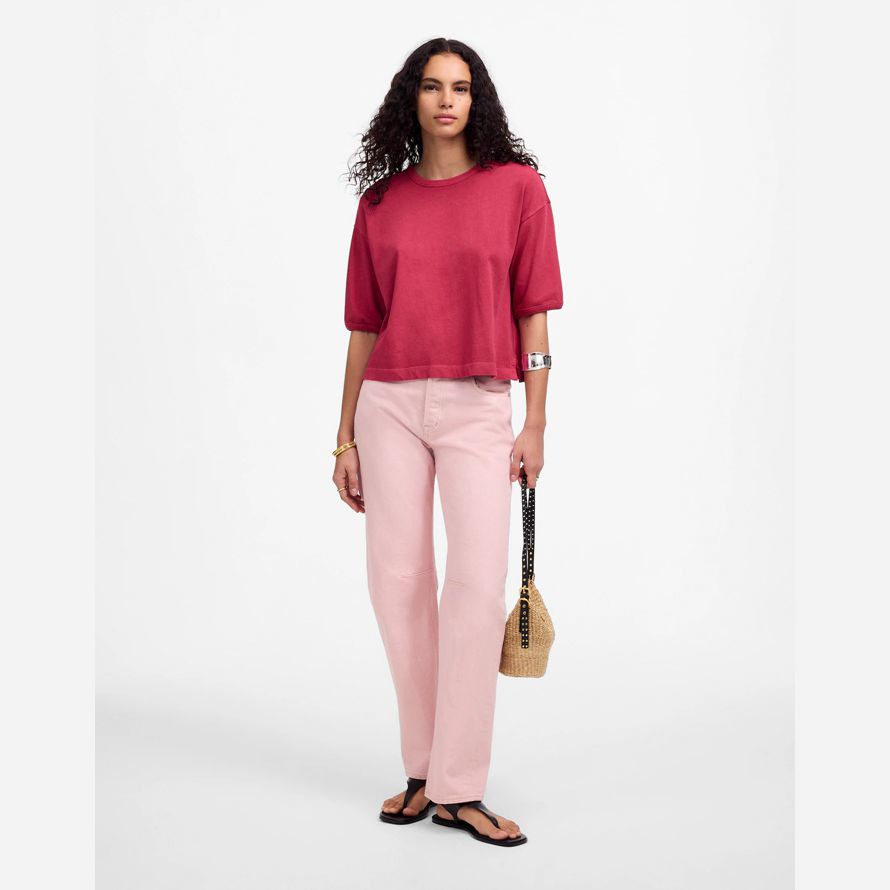 madewell relaxed boxy damen-t-shirts rot