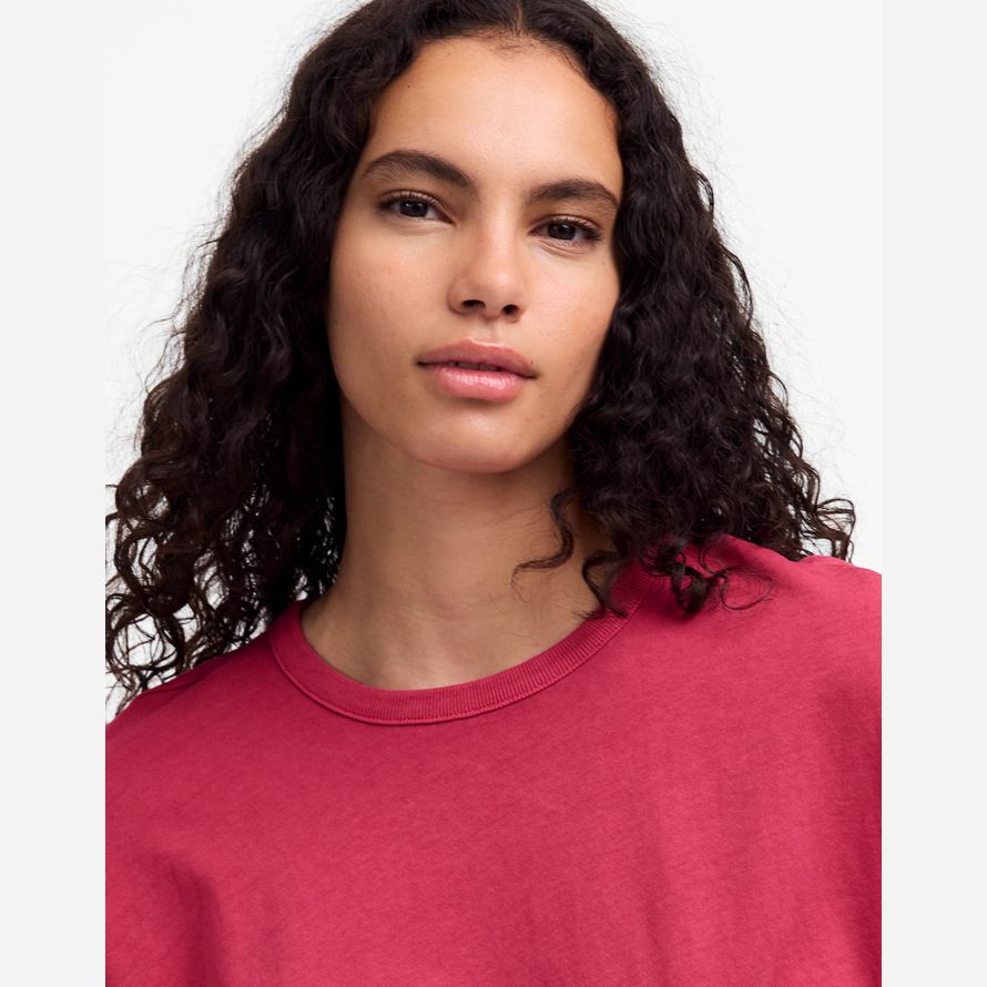 madewell relaxed boxy damen-t-shirts rot