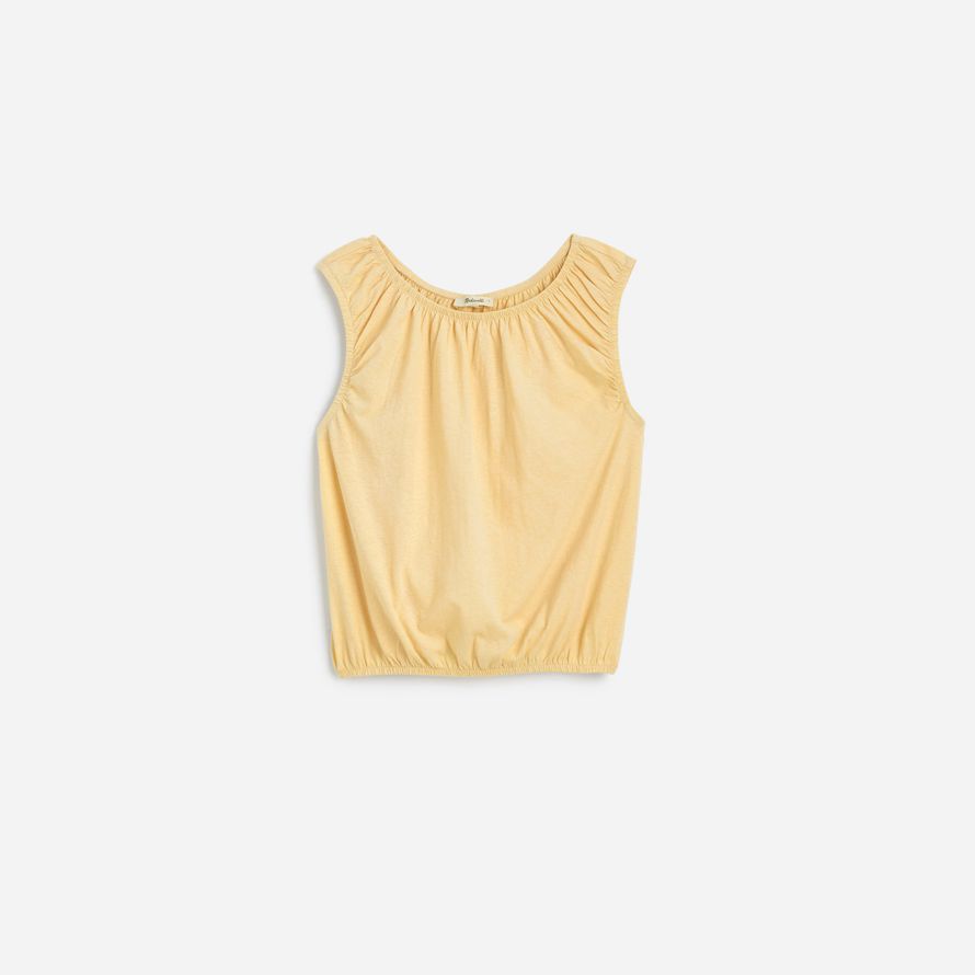 damen madewell boatneck bubble t-shirts gelb