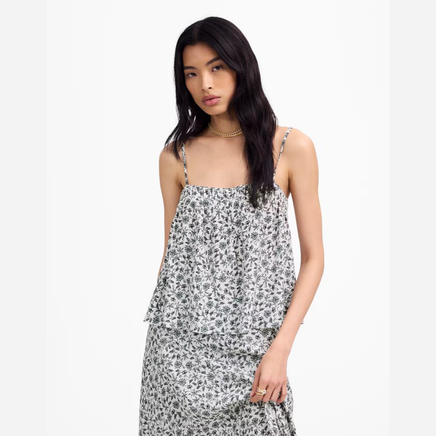 schwarz weiß madewell womens flowy tank squareneck