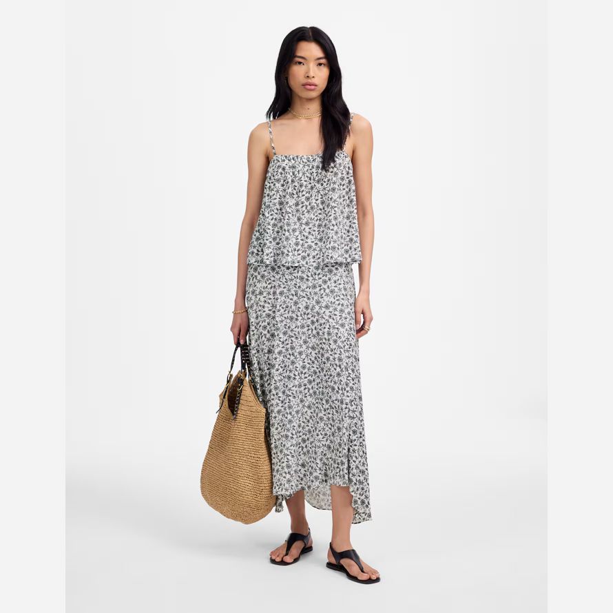 schwarz weiß madewell womens flowy tank squareneck