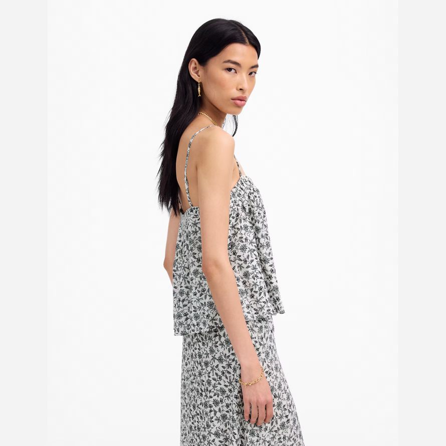 schwarz weiß madewell womens flowy tank squareneck