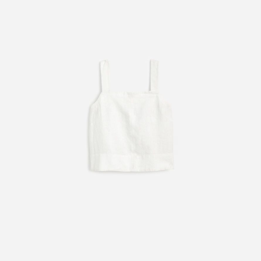 damen madewell kontrast-stich squareneck-top-white
