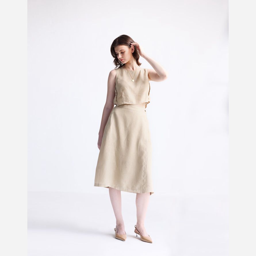 damen madewell reistorᆴ boxy hanf-ernte-top beige