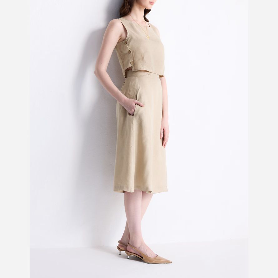 damen madewell reistorᆴ boxy hanf-ernte-top beige
