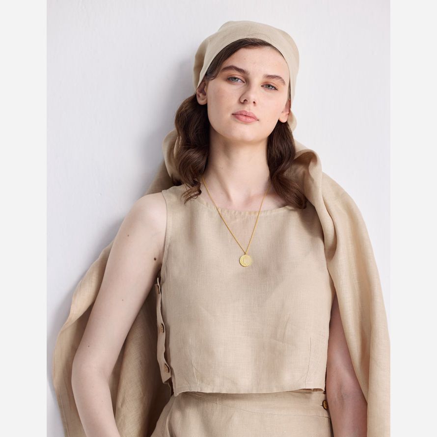 damen madewell reistorᆴ boxy hanf-ernte-top beige