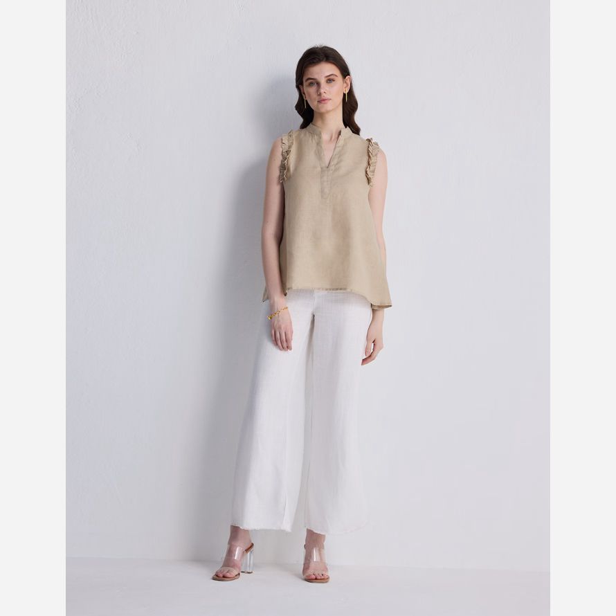 madewell reistorᆴ Ärmelloses hanf damen top beige