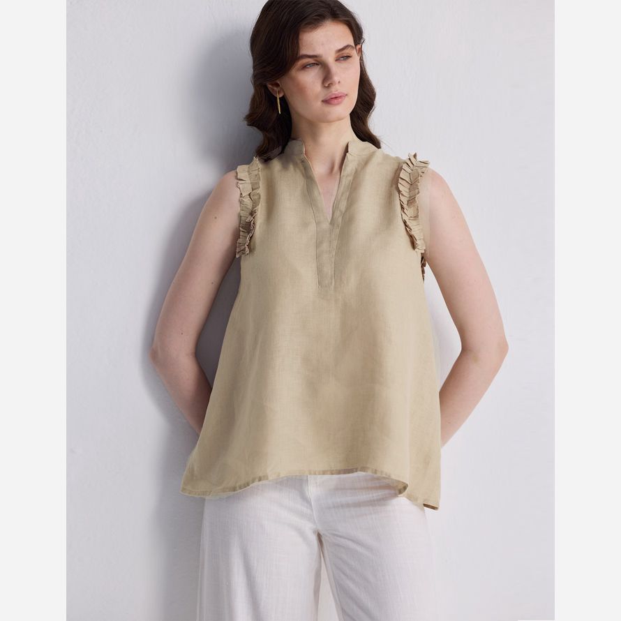 madewell reistorᆴ Ärmelloses hanf damen top beige