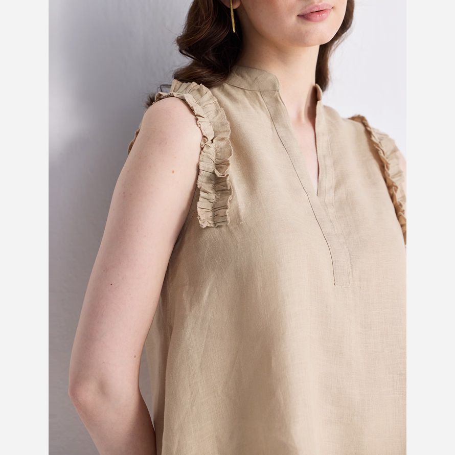 madewell reistorᆴ Ärmelloses hanf damen top beige