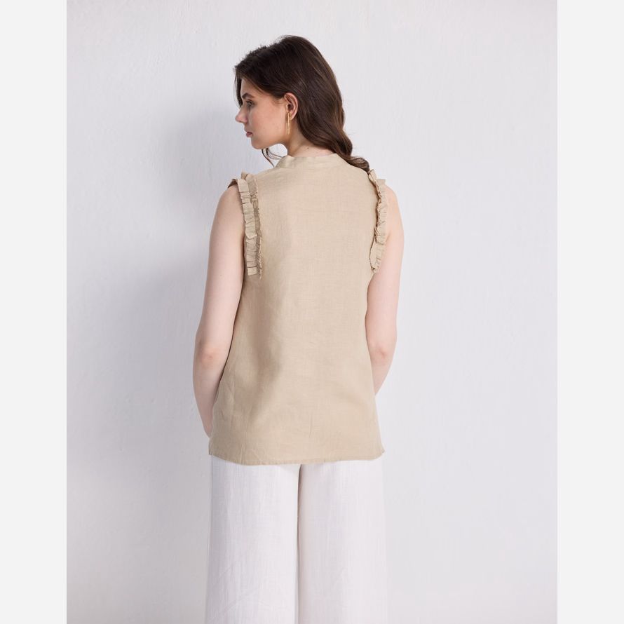 madewell reistorᆴ Ärmelloses hanf damen top beige