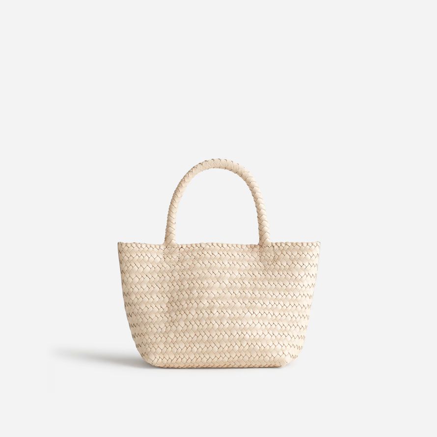 beige madewell die handgewebte mini damen tasche