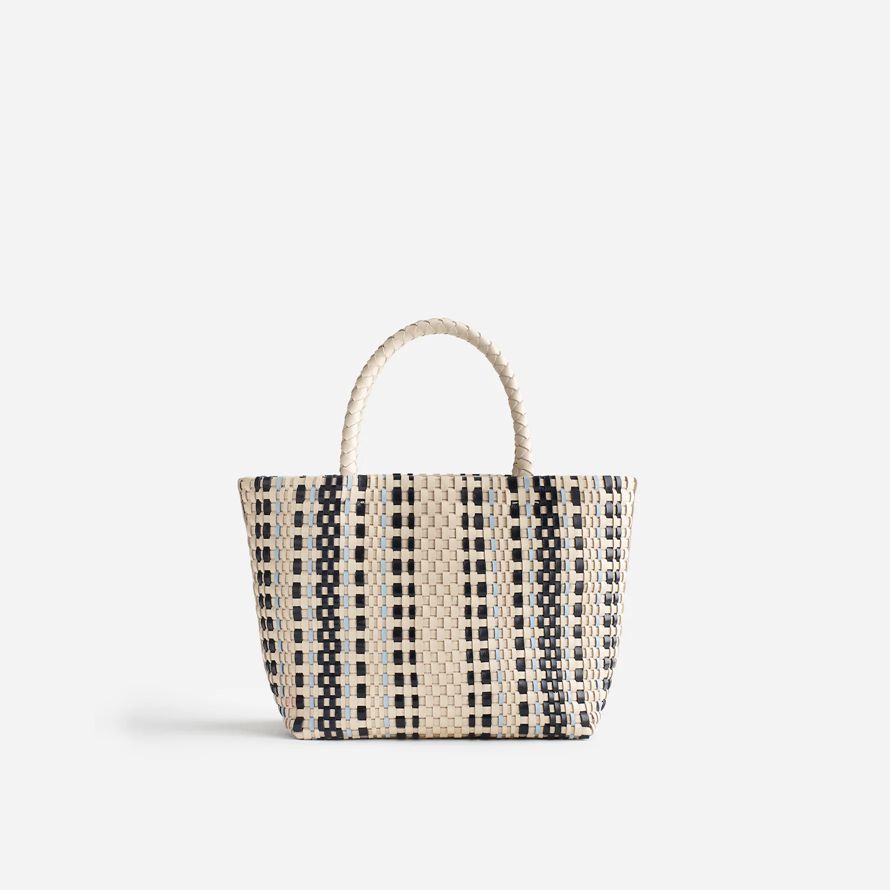 damen madewell die handgewebte mini-tasche beige schwarz