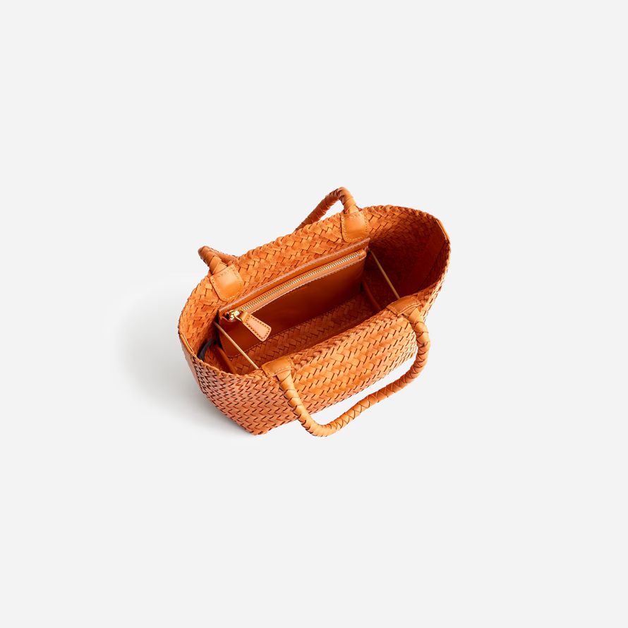 damen madewell die handgewebte mini-tasche orange