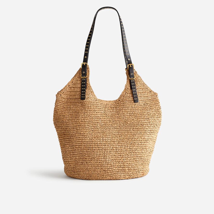 madewell stroh slouch damen tote-tasche braun